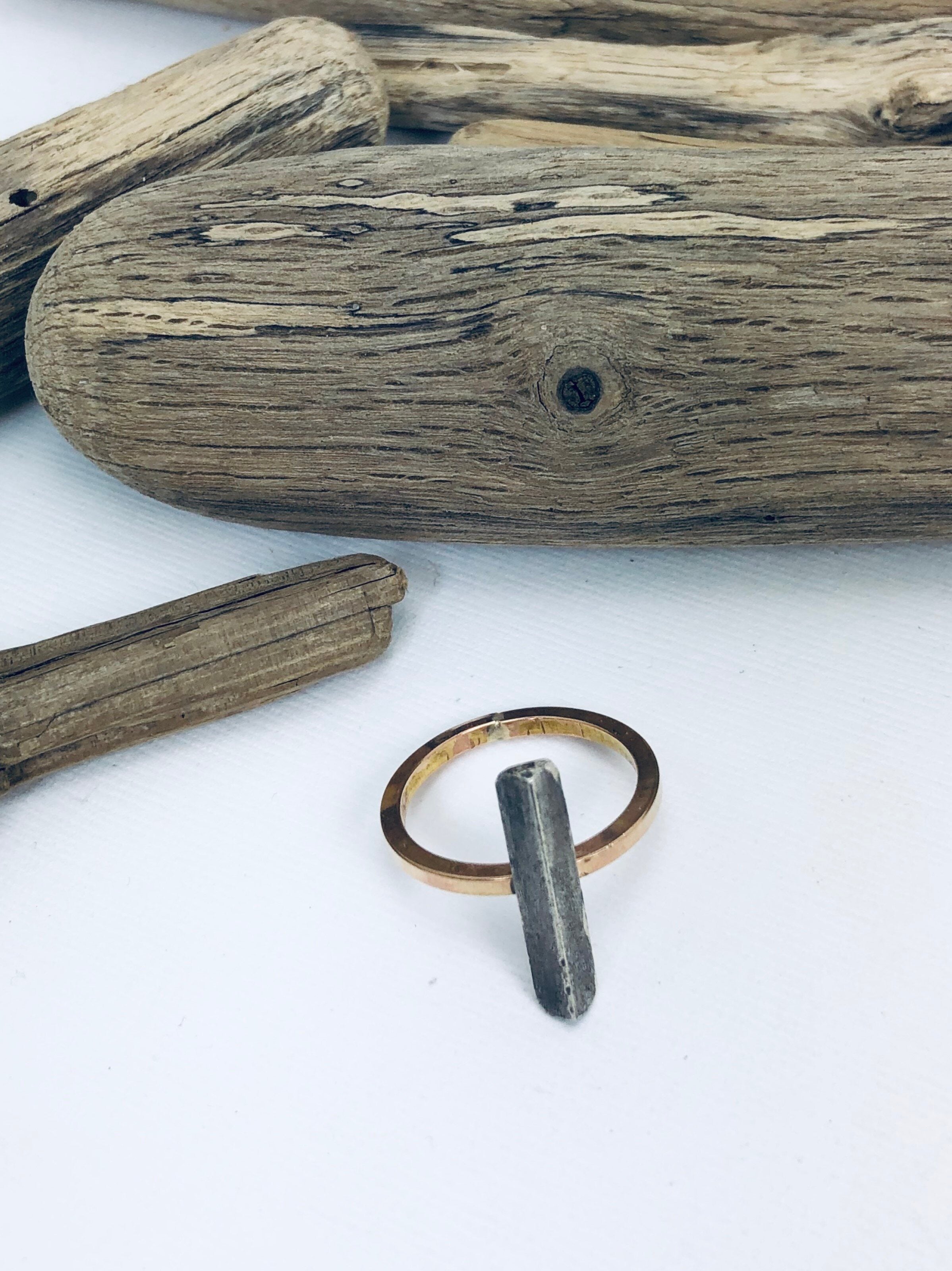 Mixed Metal Bar Ring