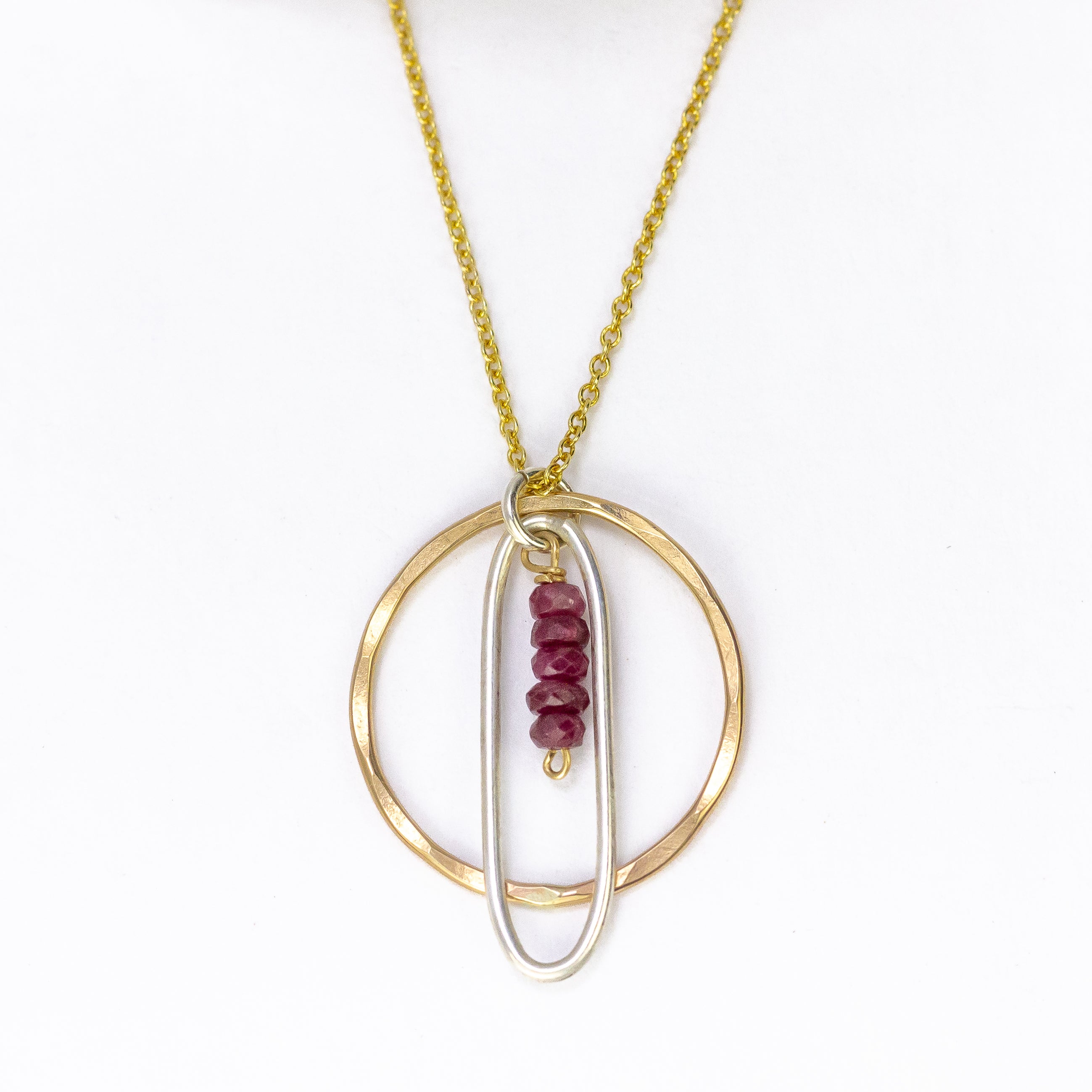 handmade gold filled ruby gemstone necklace laura j designs