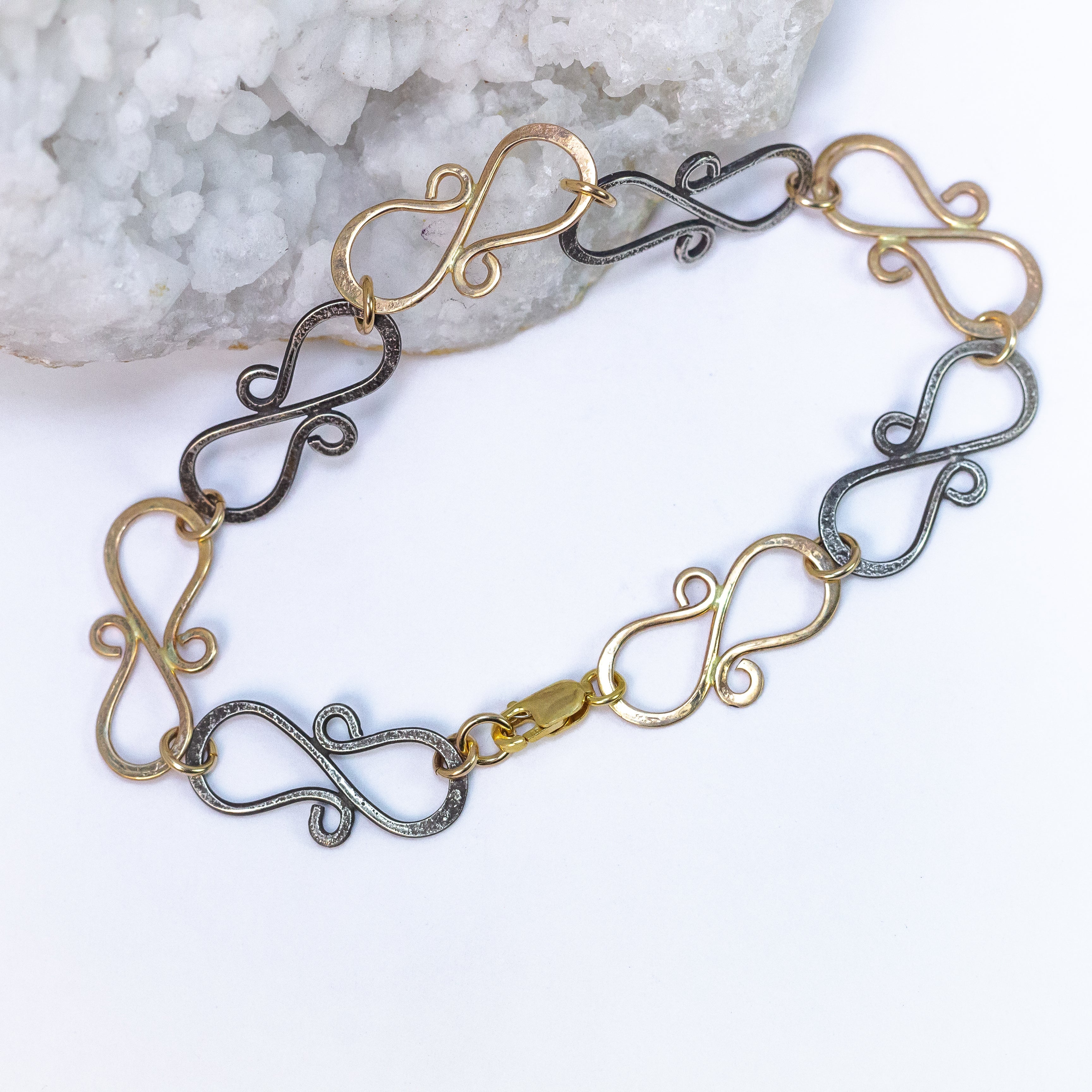 handmade sterling gold filled linked bracelet laura j designs