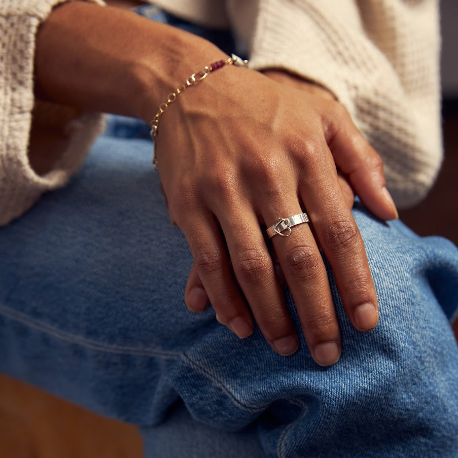 Heart Charm Ring