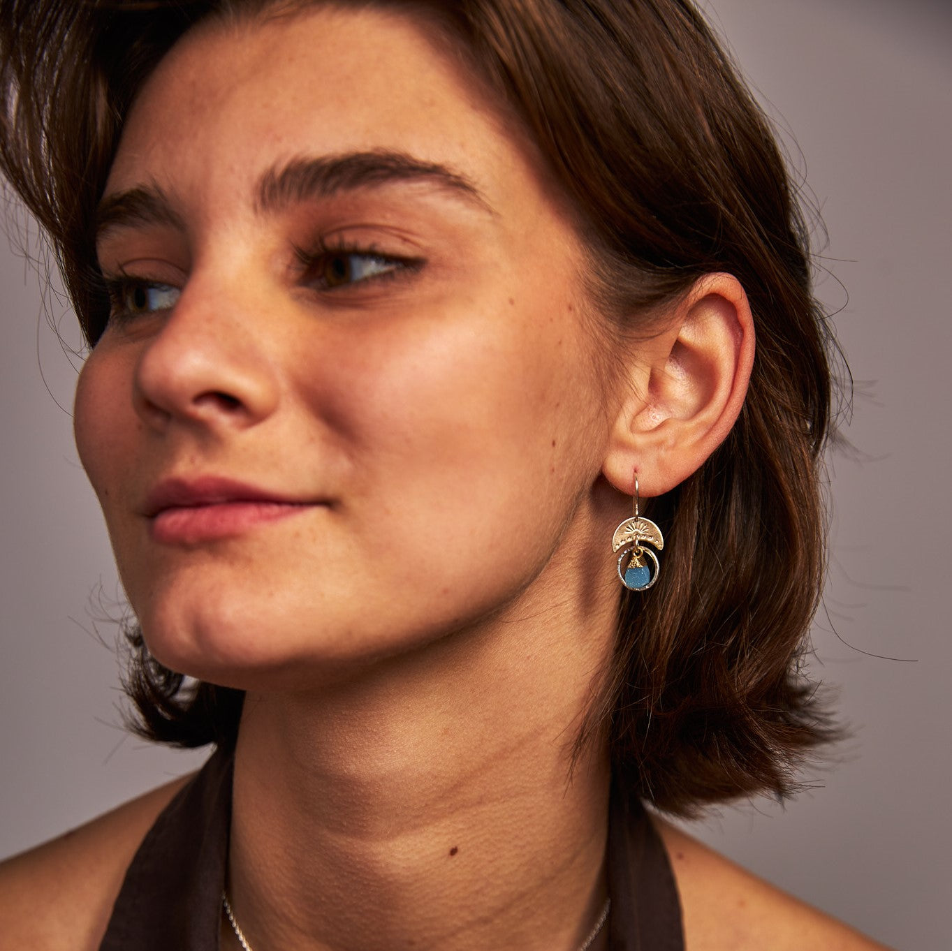 handmade sterling gold filled blue druzy gemstone earrings laura j designs