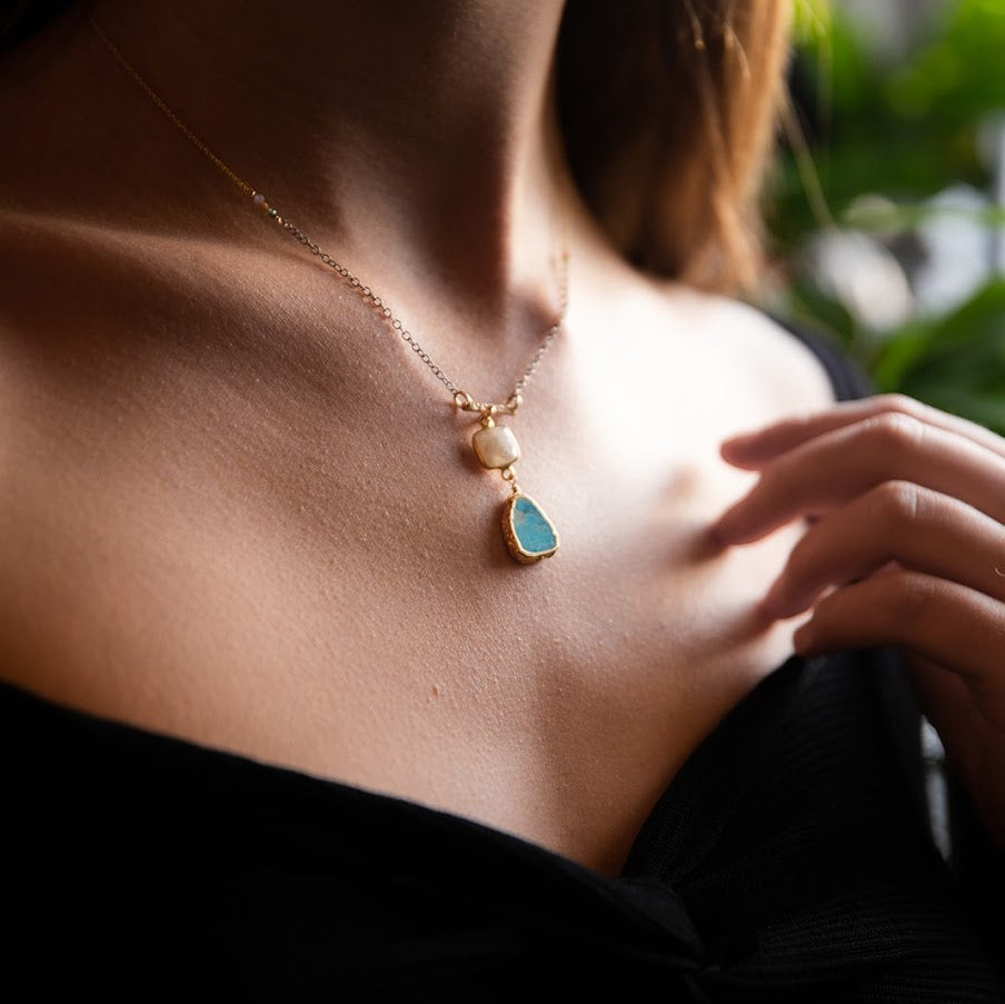 Turquoise Moon Necklace