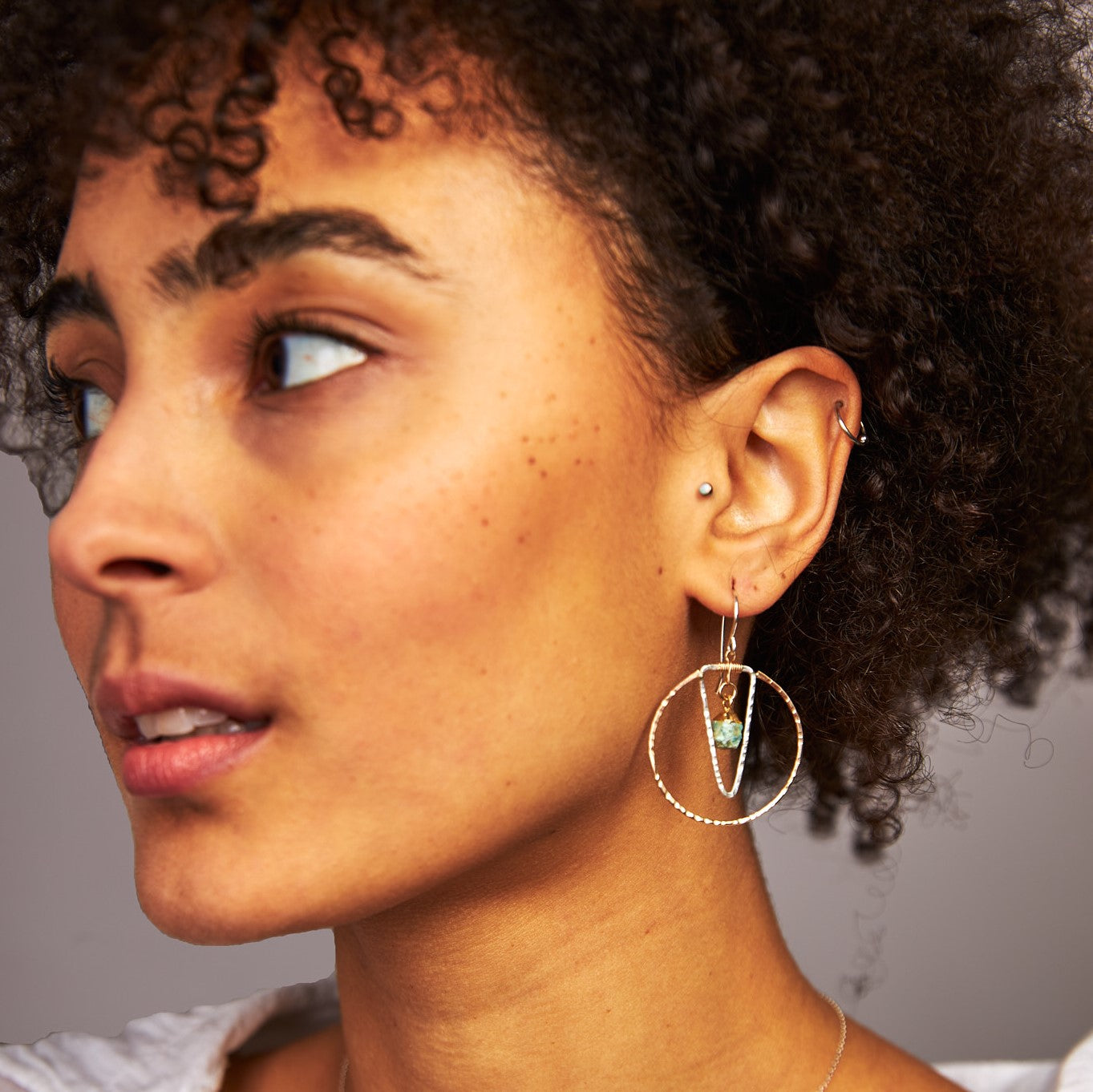 handmade silver gold filled turquoise hoop earrings laura j designs