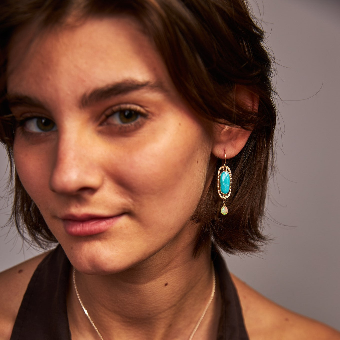 handmade gold filled turquoise opal earrings laura j designs