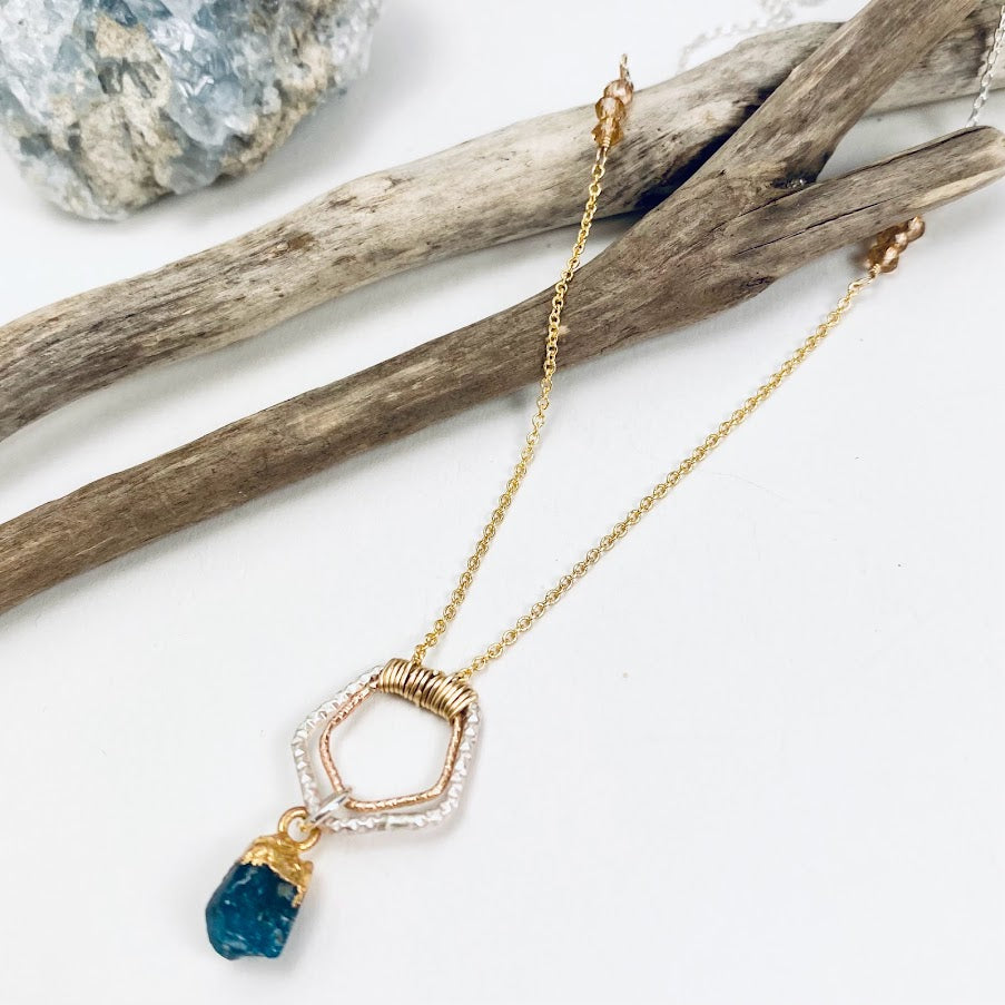 Neon Pentagon Necklace