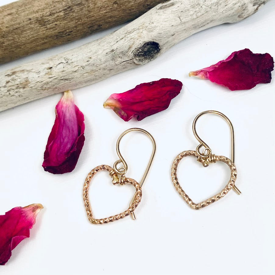 Glitter Heart Earrings