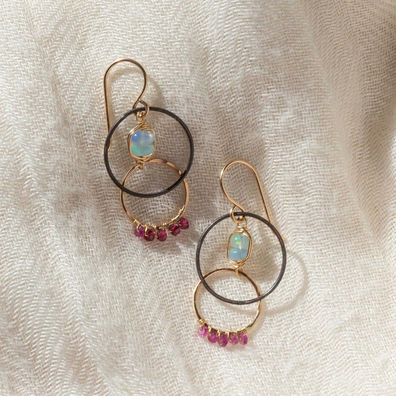 Eclipsed Gemstone Earrings