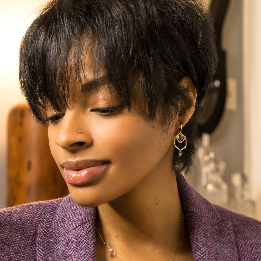 Hexagon Harvest Earrings