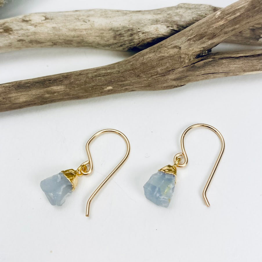 Simply Raw Gemstone Earrings