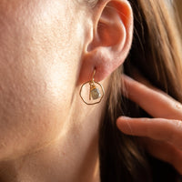 Raw Labradorite Earrings