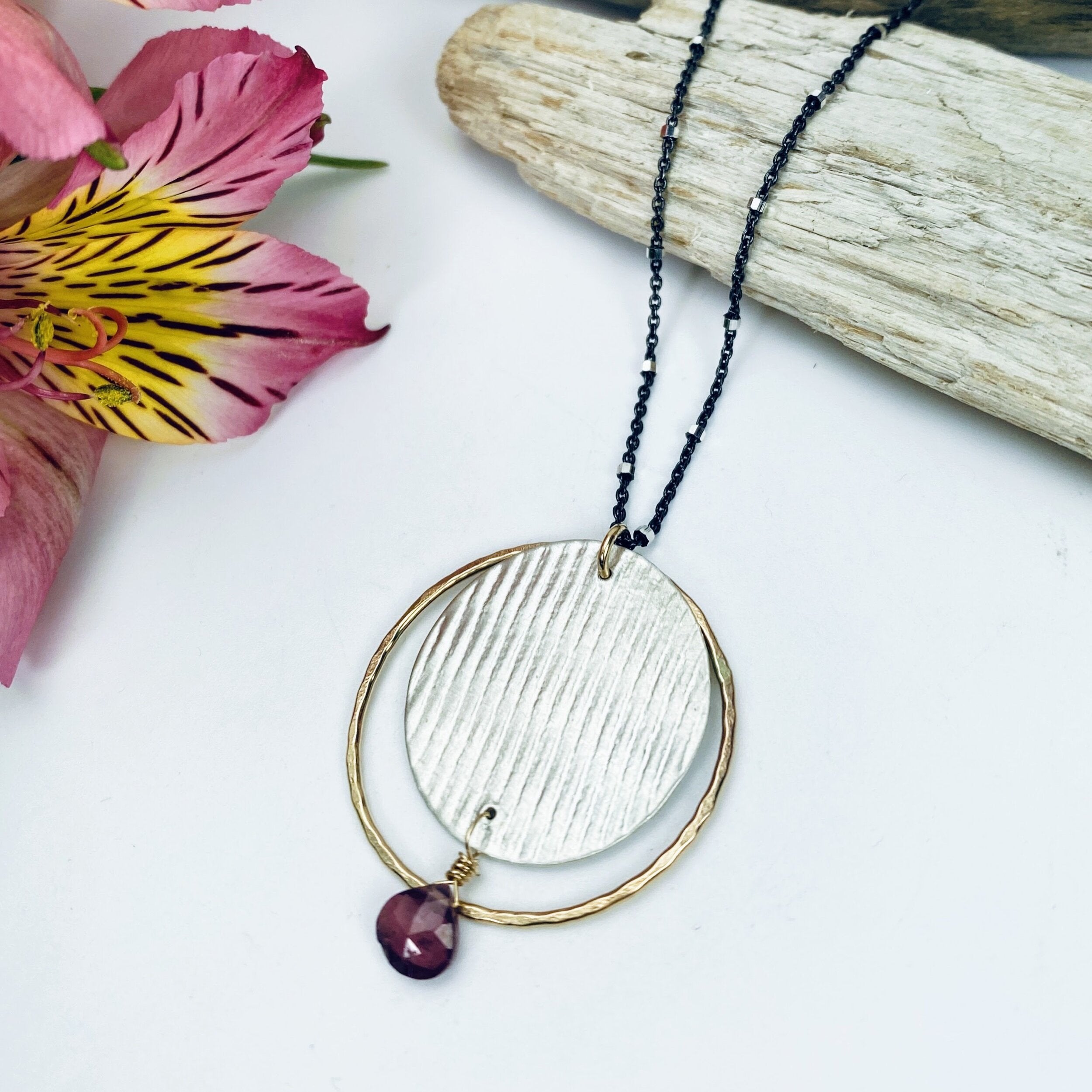 Garnet Eclipse Necklace