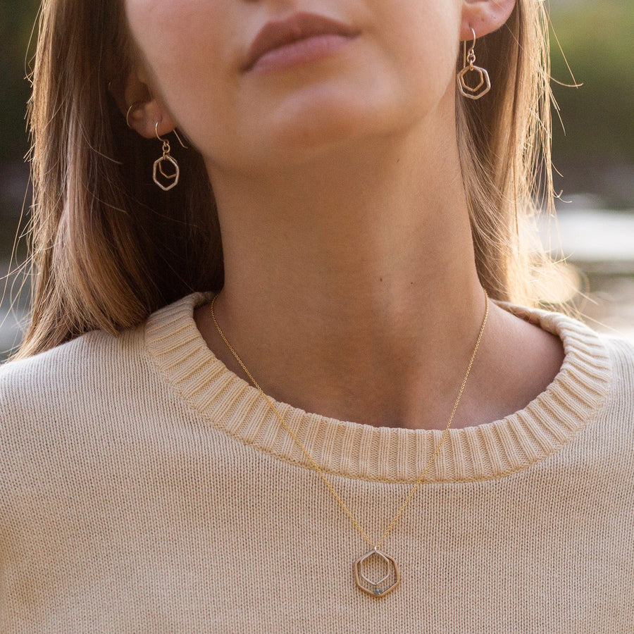 Mini Honeycomb Earrings
