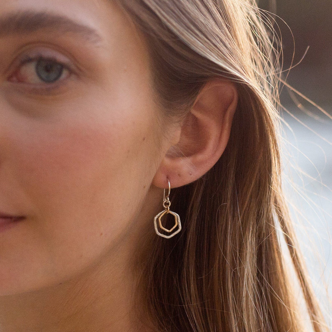 Mini Honeycomb Earrings