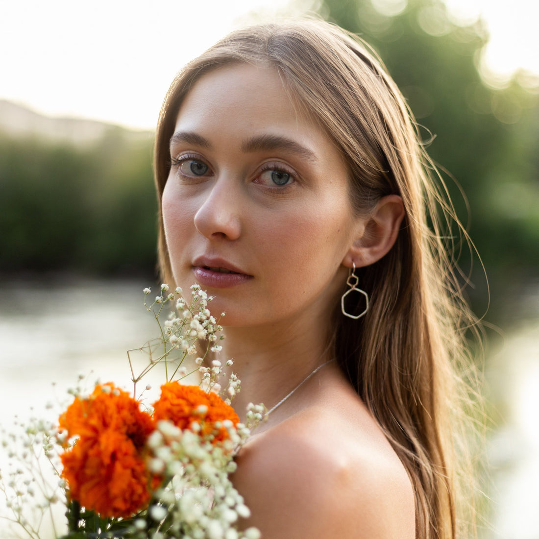 Honey Hoop Earrings
