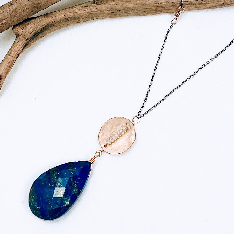 Lovely Lapis Drop Necklace