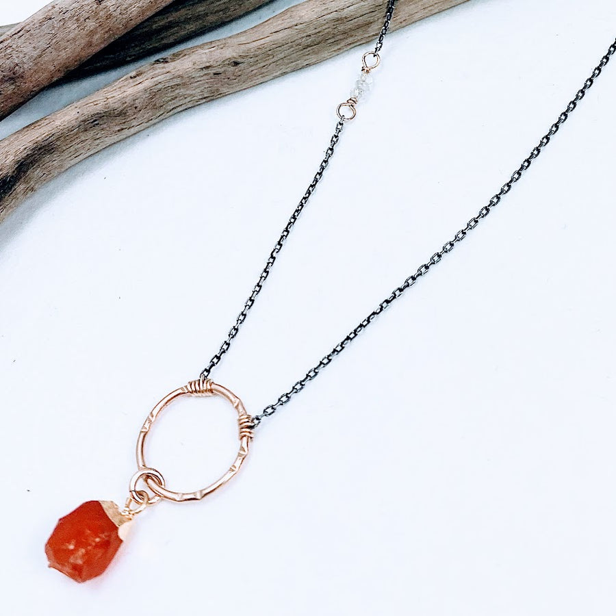 Raw Carnelian Mini Necklace