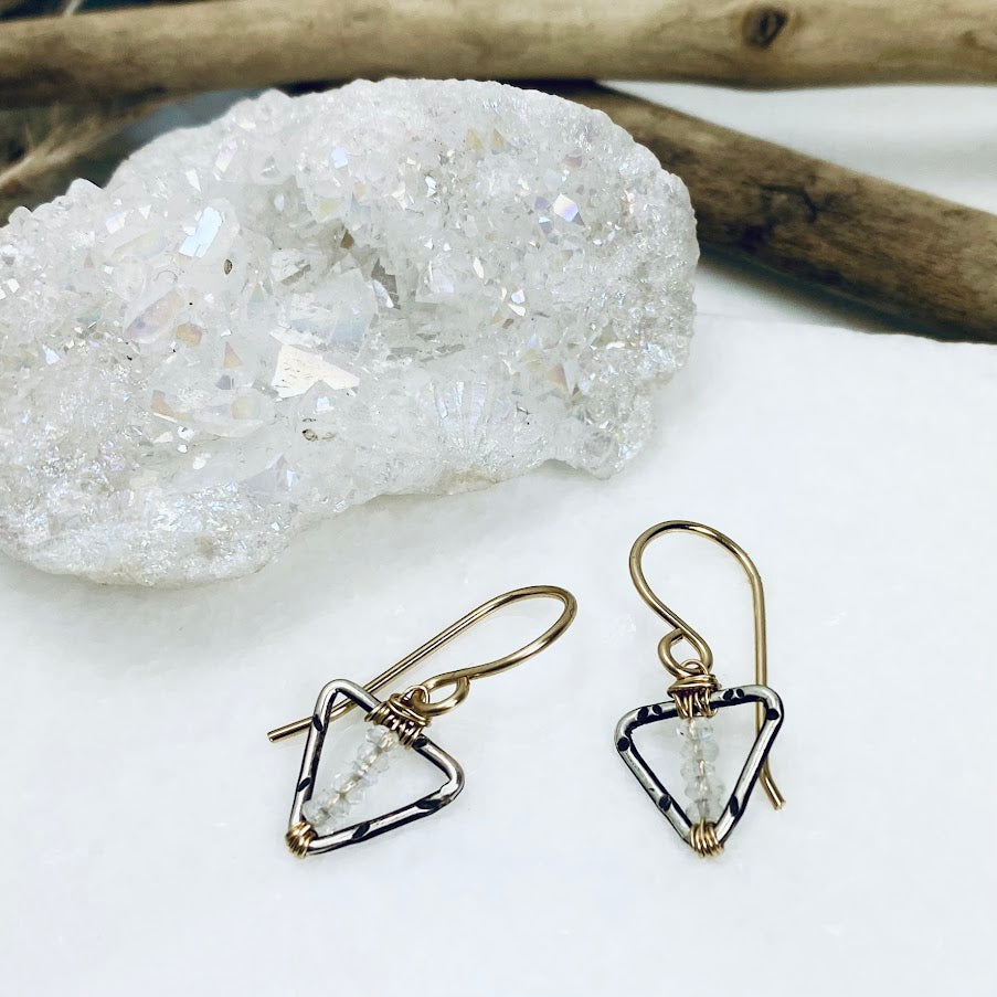 Tiny Triangle Earrings