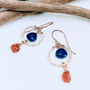 Lapis & Carnelian Dream Earrings