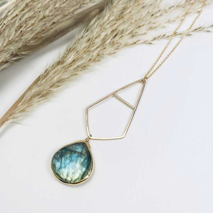 Labradorite Triad Necklace