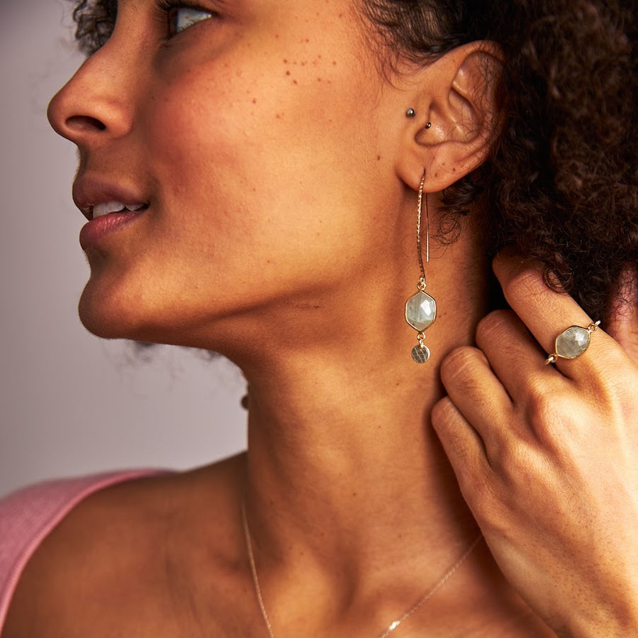 Aqua Hook Up Earrings