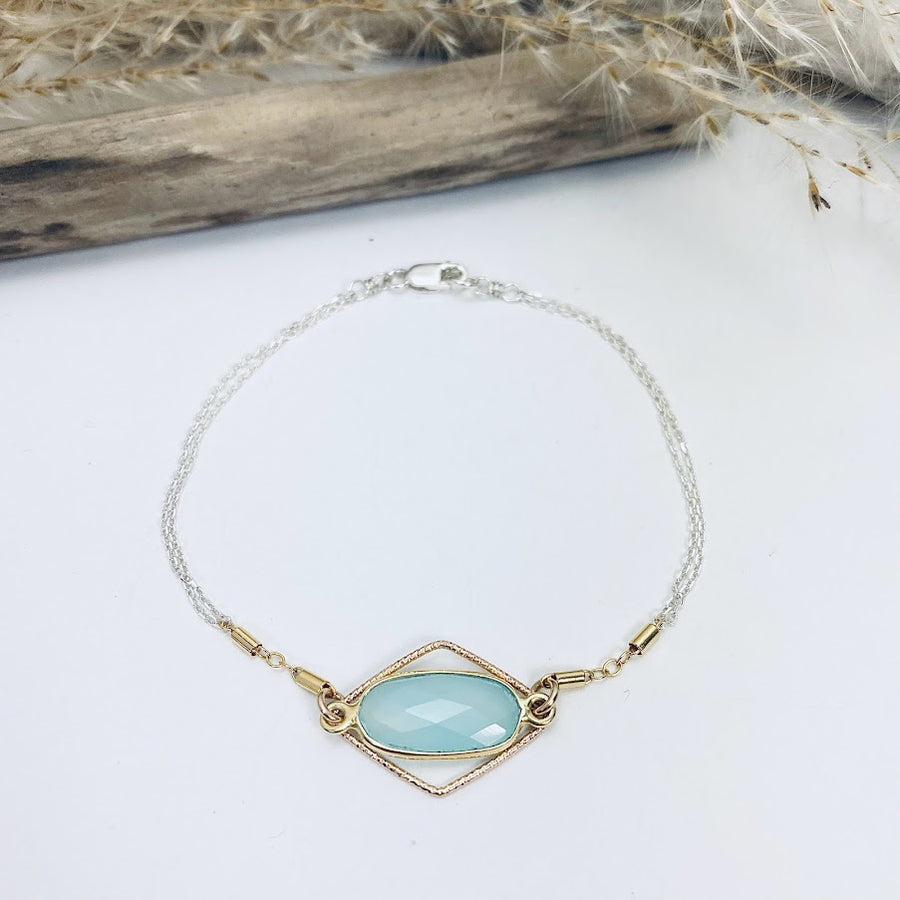 Chalcedony Frame Bracelet