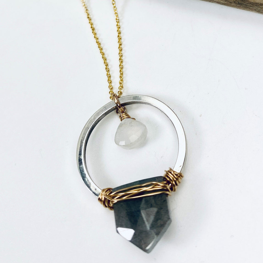 Labradorite Moon Necklace