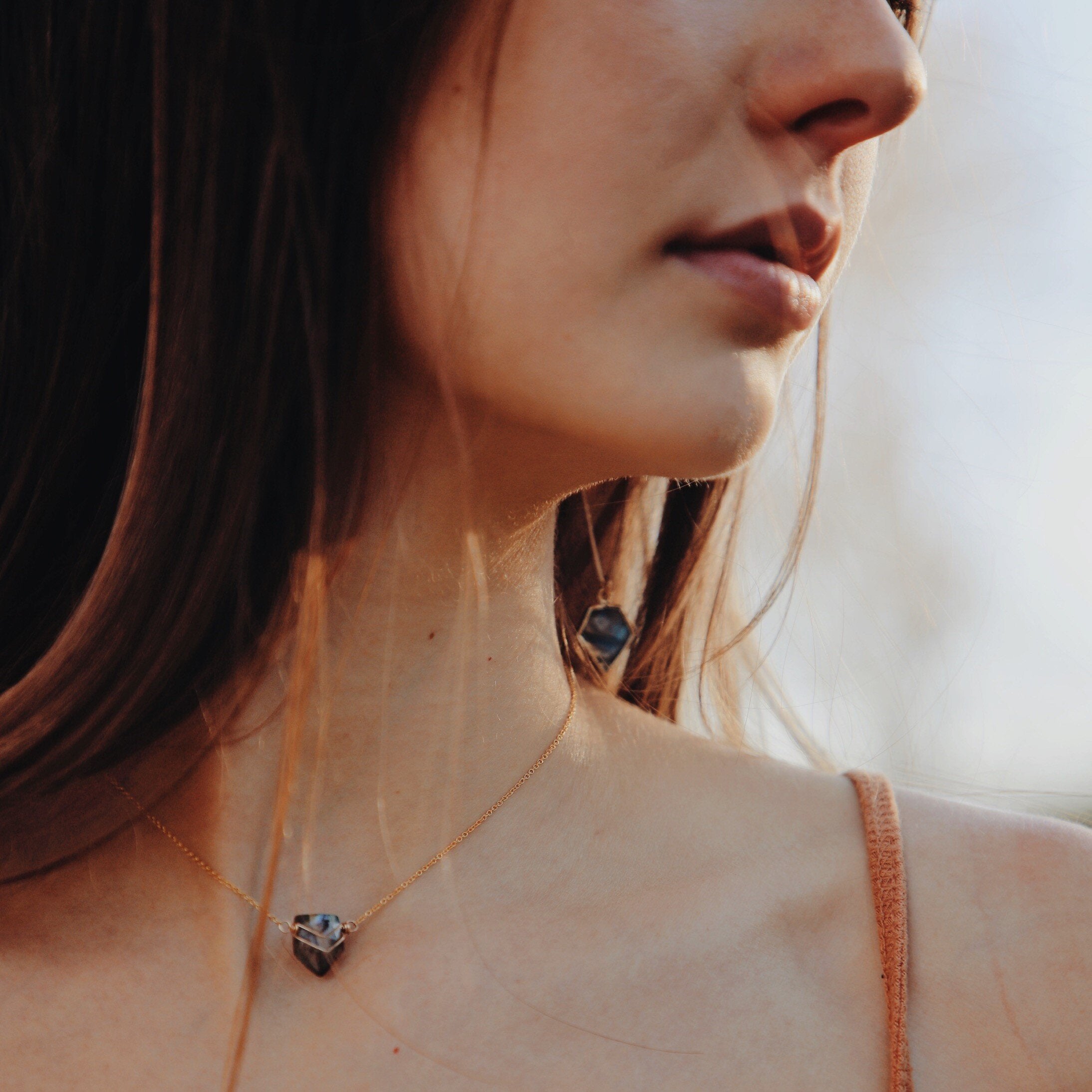 Labradorite Edge Choker Necklace