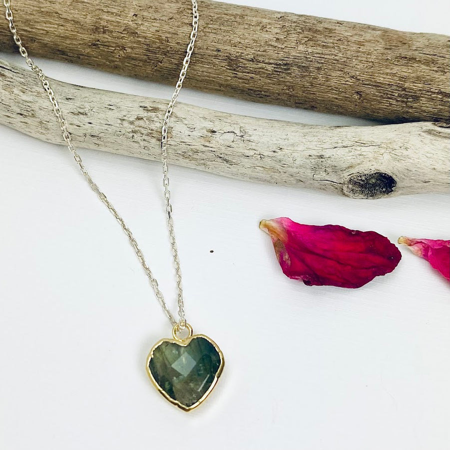 Gemstone Heart Necklace