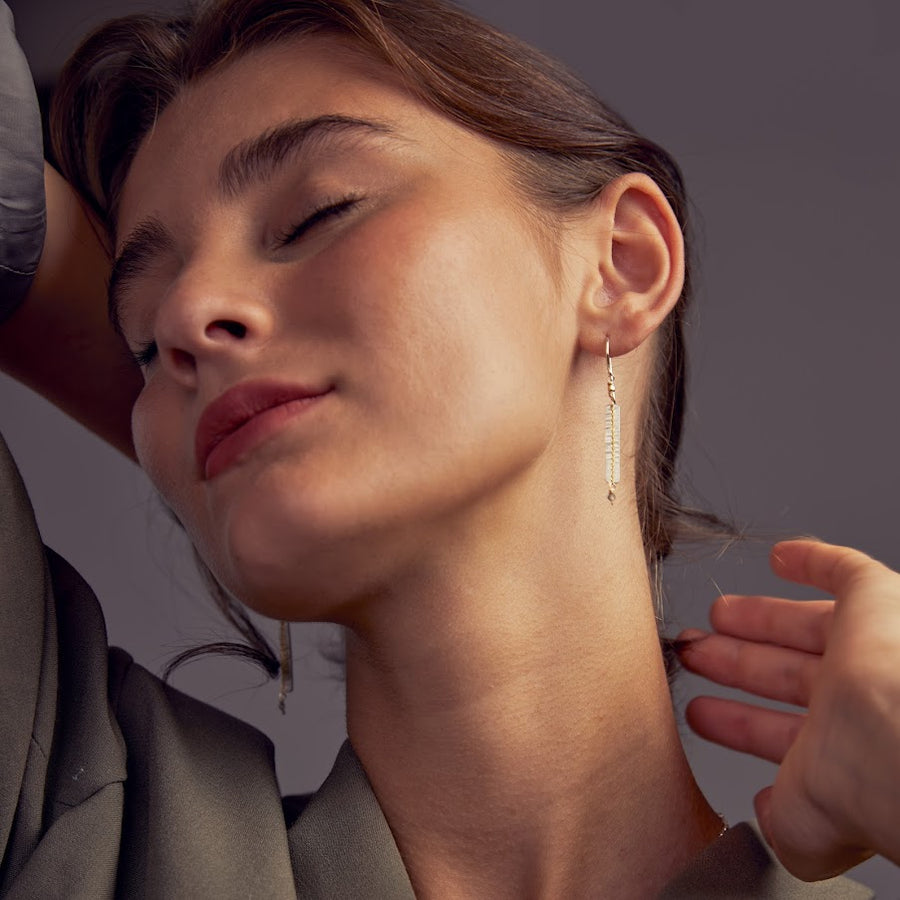 Dripping Bar Earrings