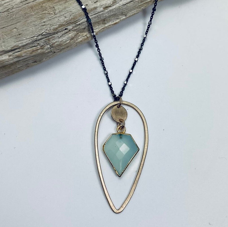 Diamond Tear Drop Necklace