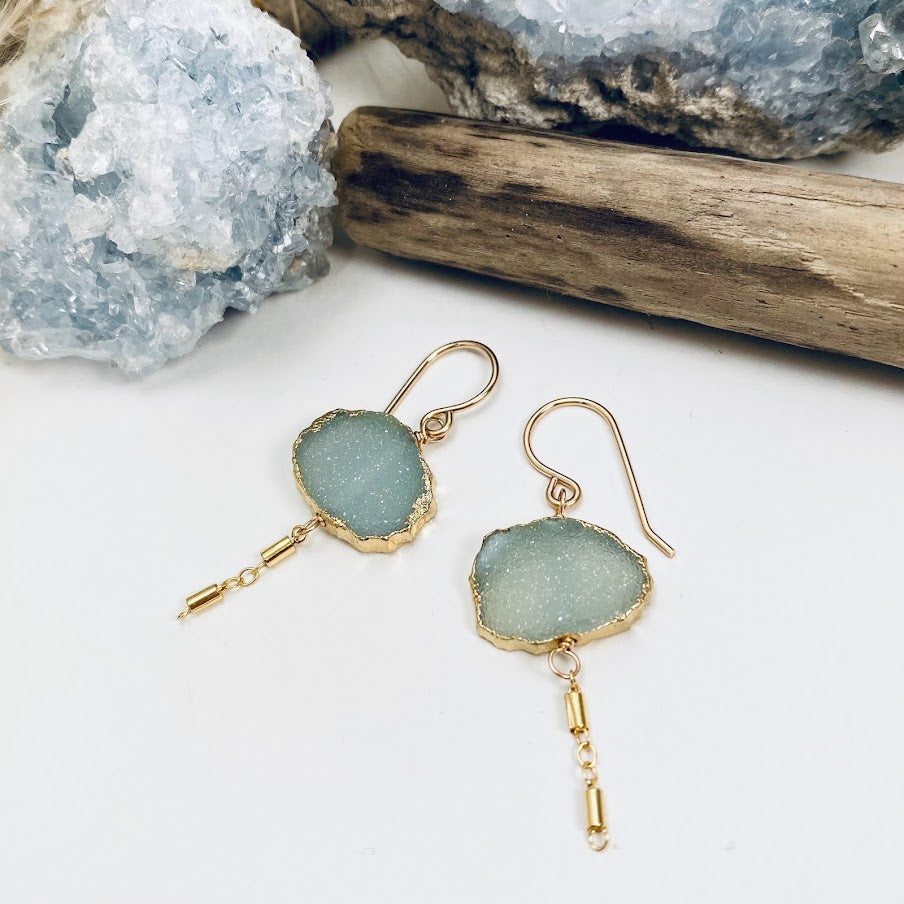 Druzy Chain Earrings