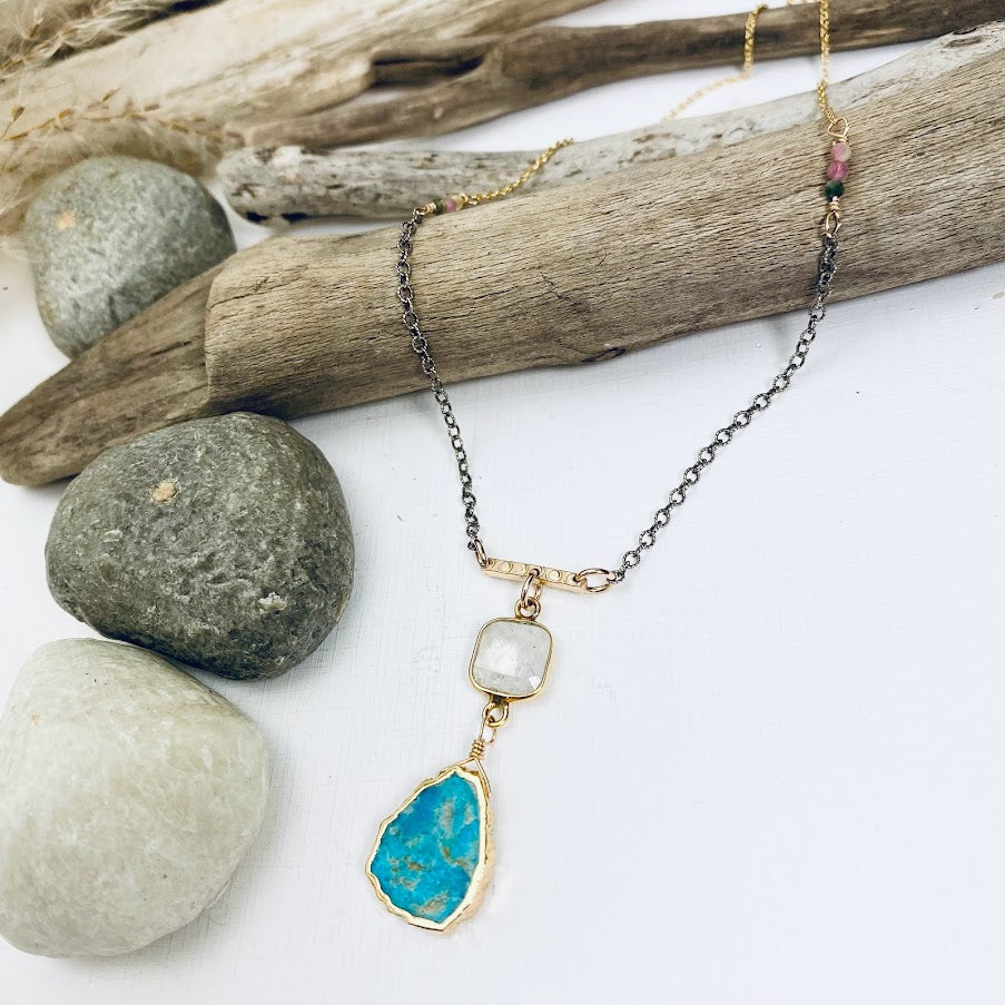 Turquoise Moon Necklace