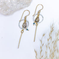 handmade sterling silver gold filled smoky topaz dangle earrings laura j designs