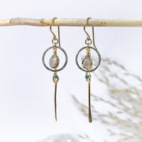 handmade sterling silver gold filled smoky topaz dangle earrings laura j designs