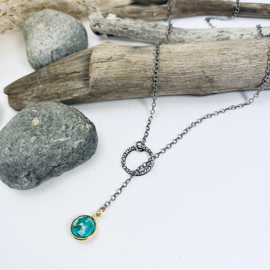 Tied Up Turquoise Lariat