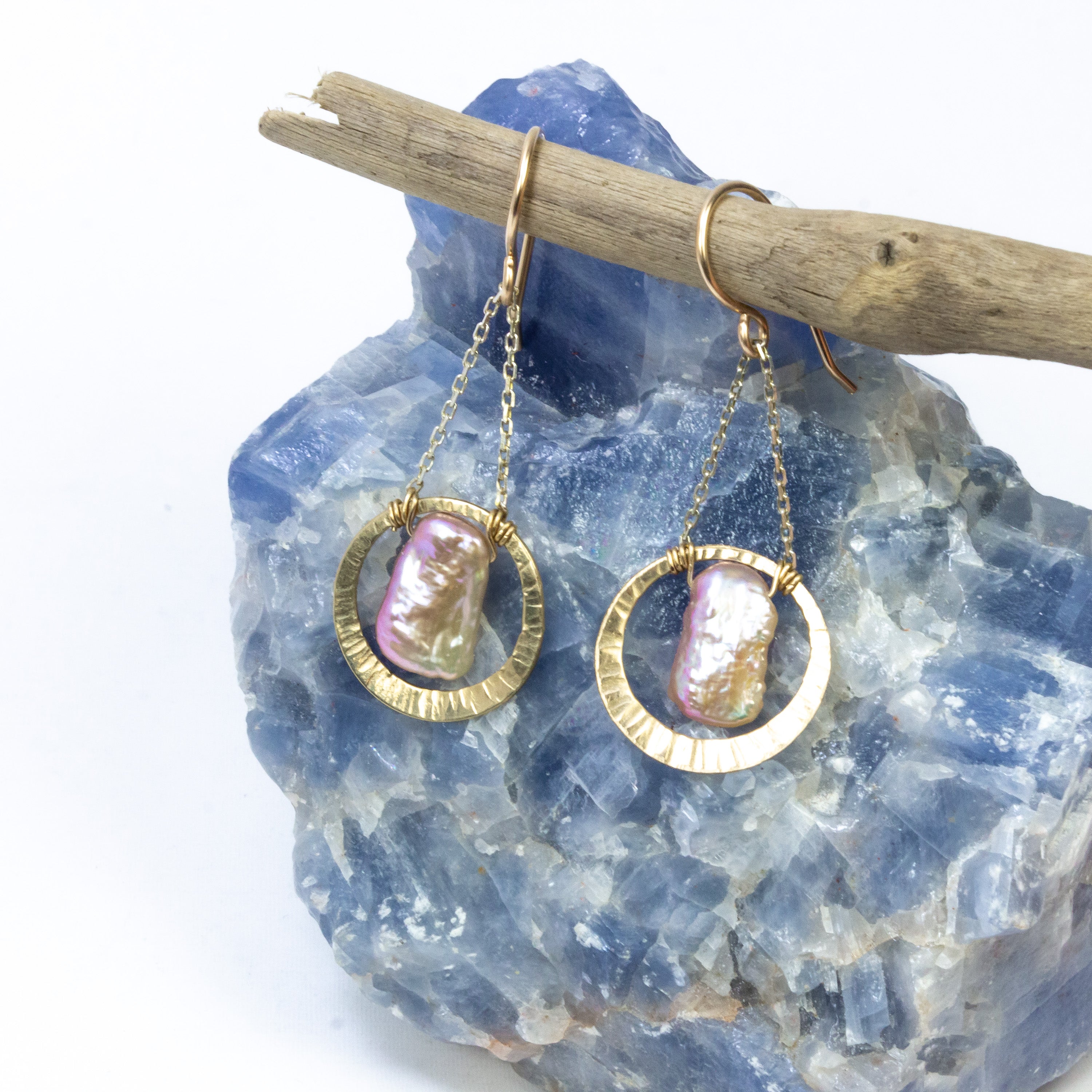 handmade gold filled silver pearl earrings laura j designs