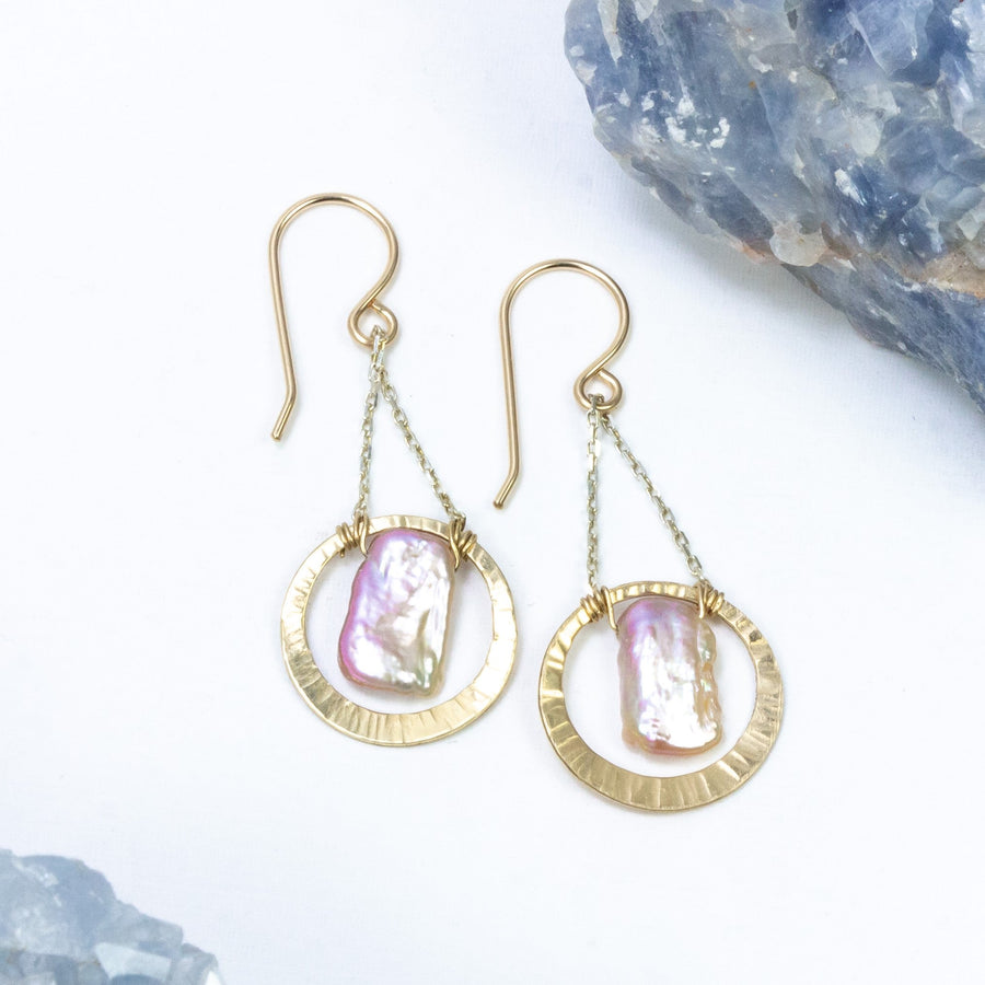 handmade gold filled silver pearl earrings laura j designs