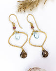 handmade boho gold filled topaz earrings laura j designs