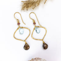 handmade boho gold filled topaz earrings laura j designs