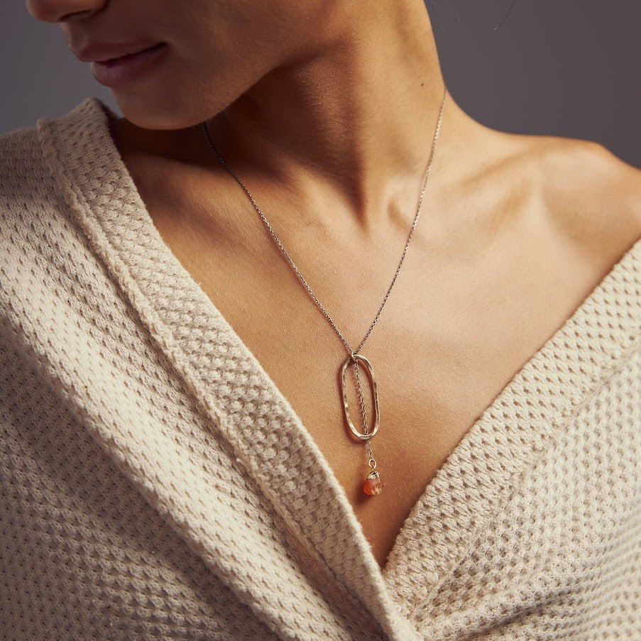 Carnelian Drip Necklace