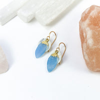 handmade sterling gold filled blue druzy earrings laura j designs