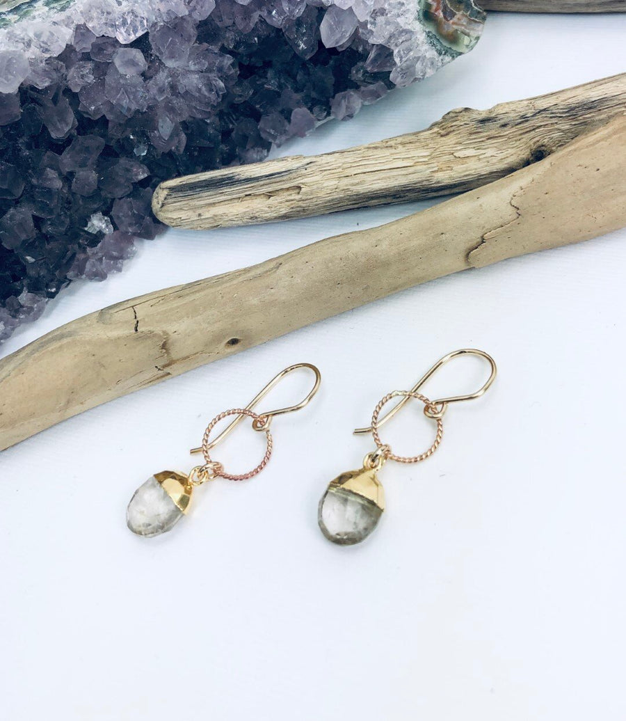 Gemstone Drop Earrings