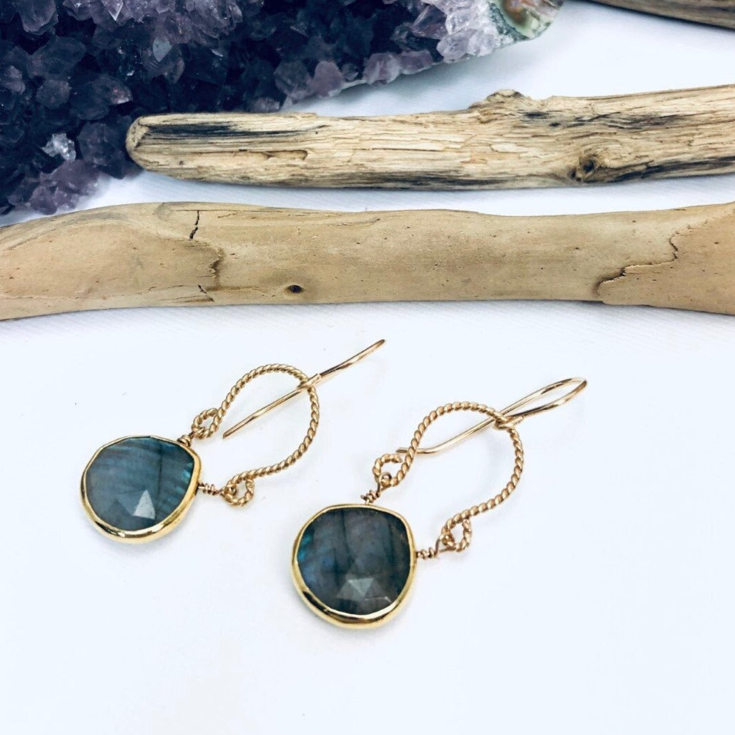 Cleopatra Labradorite Earrings