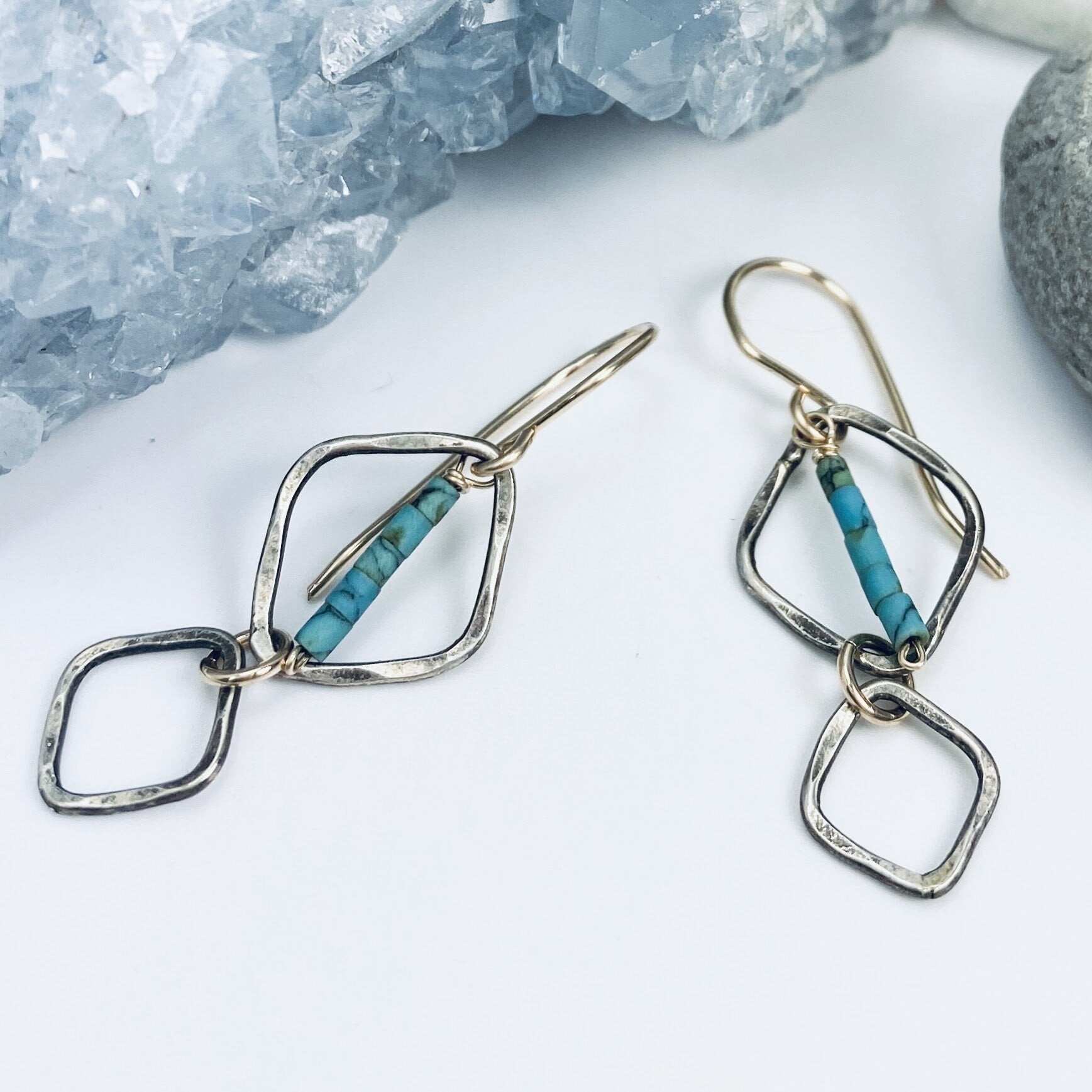 Turquoise Diamond Earrings