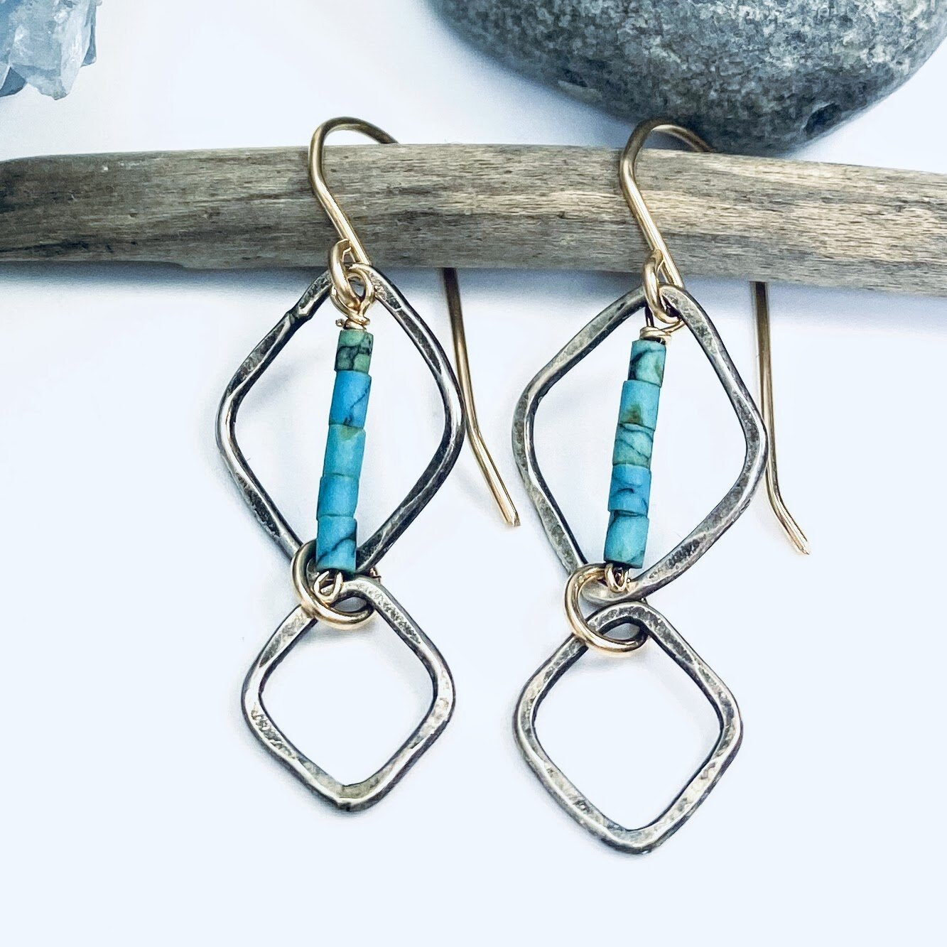 Turquoise Diamond Earrings