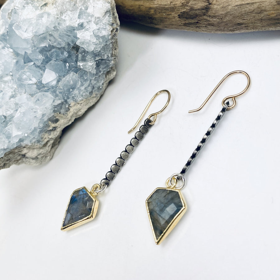 Oxidized Geometry Earrings