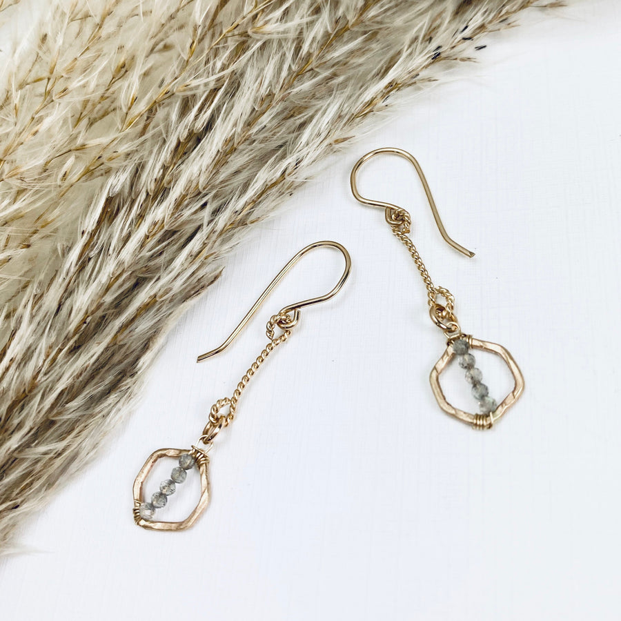 Honeycomb Dangle Earrings