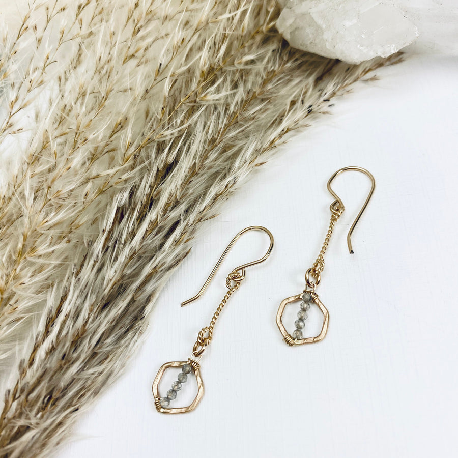Honeycomb Dangle Earrings