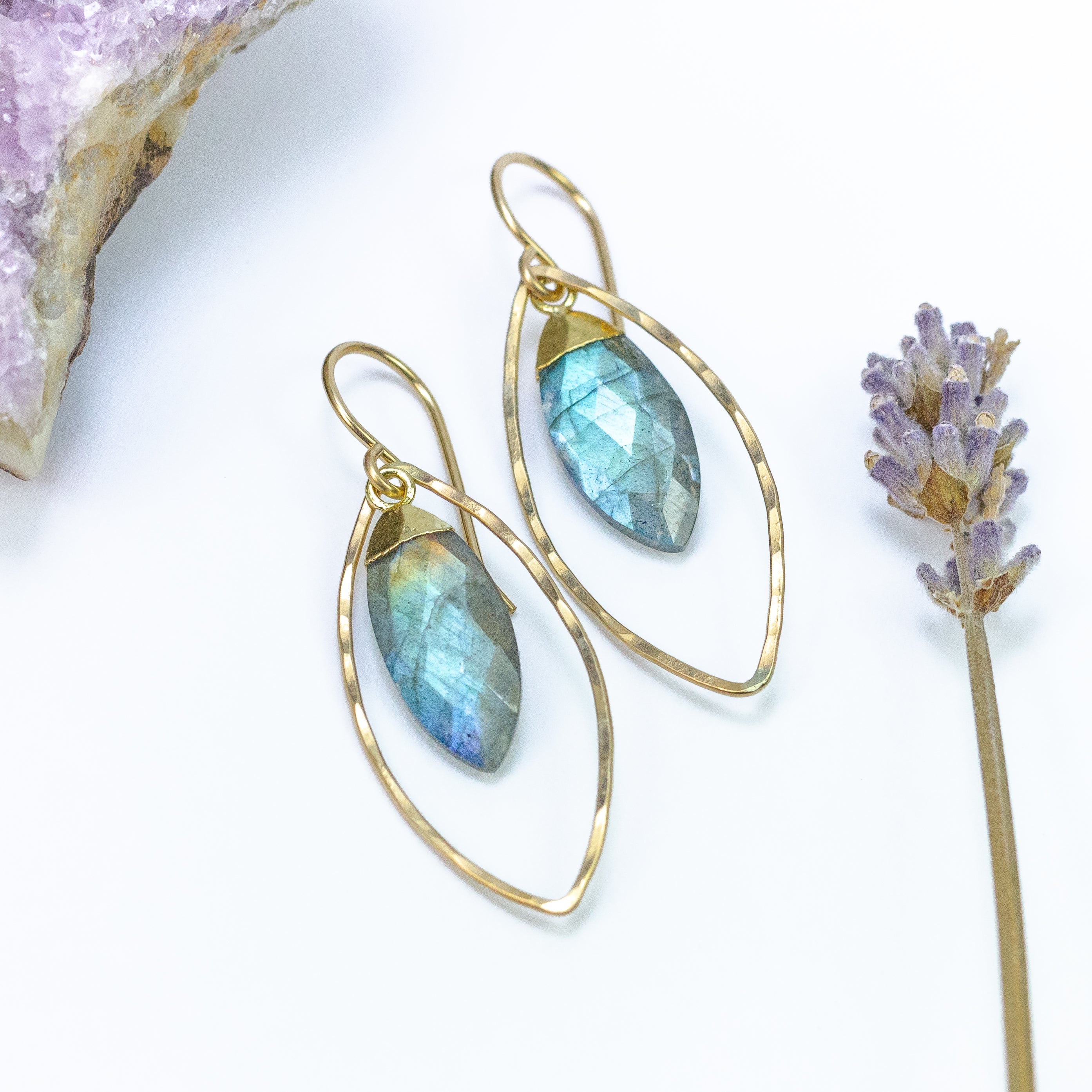 handmade gold filled labradorite gemstone earrings laura j designs