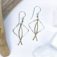 handmade sterling silver gold filled dangle earrings pyrite laura j designs